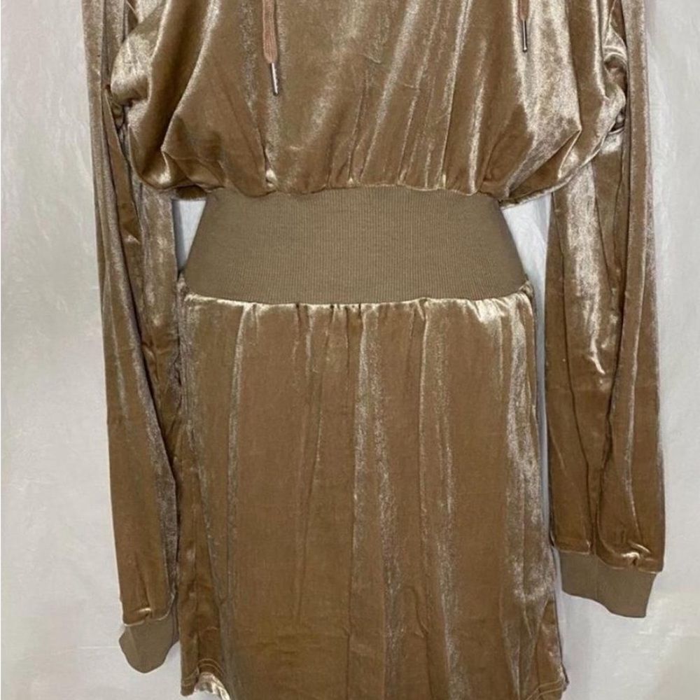 Fashion Nova Velvet Sweatshirt Dress Size XS - Picture 4 of 6